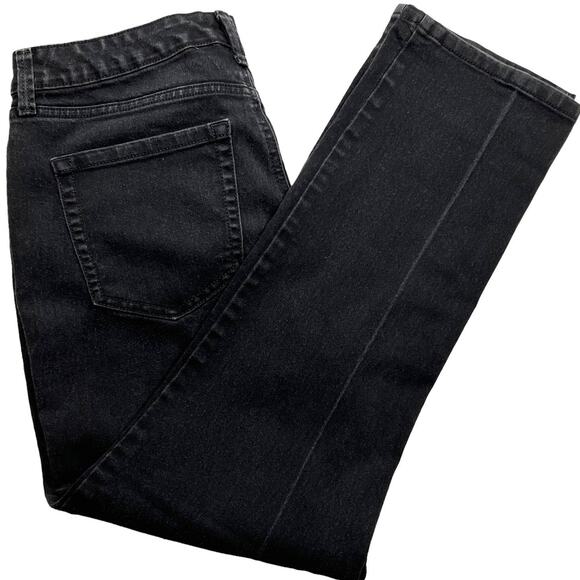 Charter Club Lexington Straight Leg Denim Jeans 10S Black High Rise - Picture 1 of 13